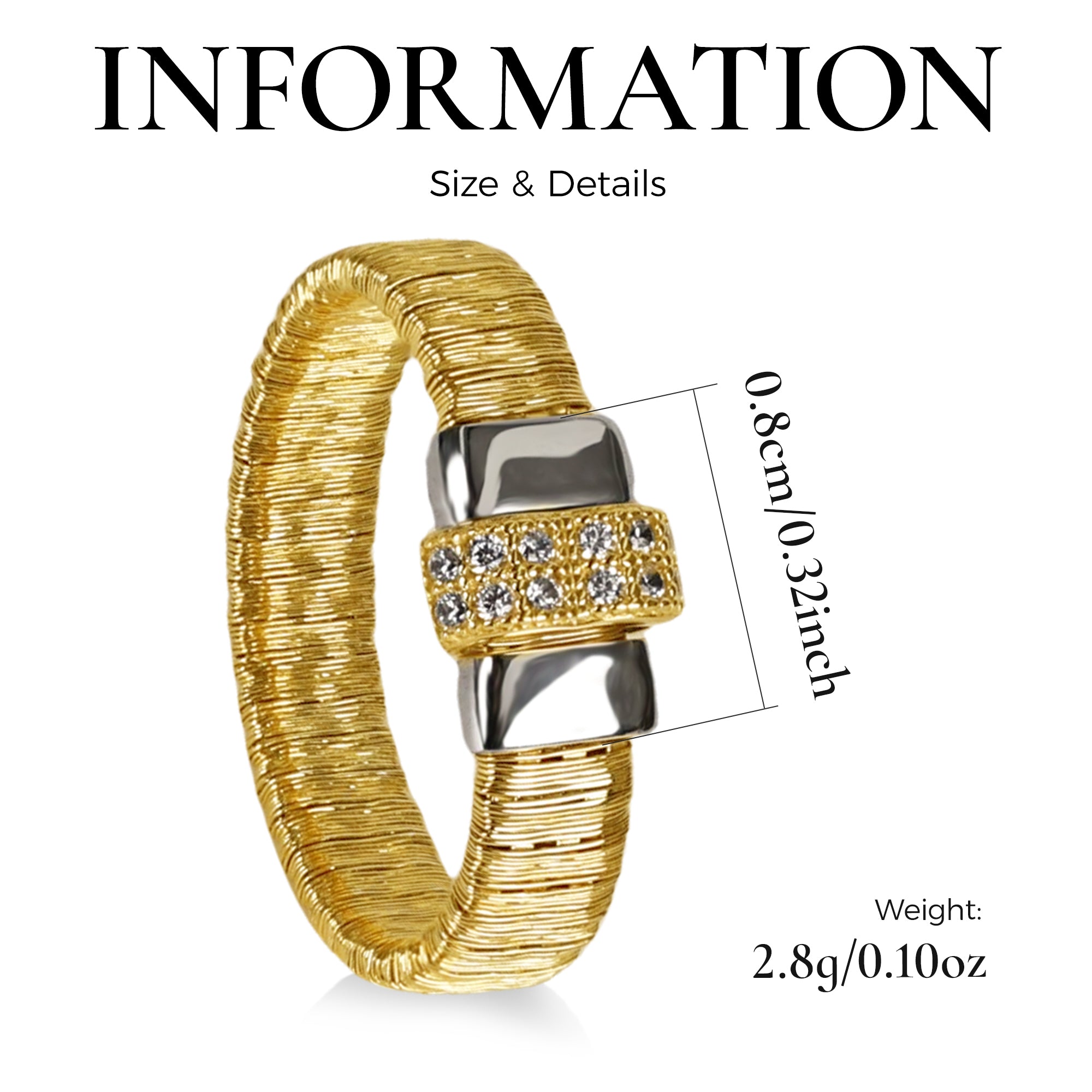 BLOOMVERE WIDE SHINY DIAMOND RING (SILVER)