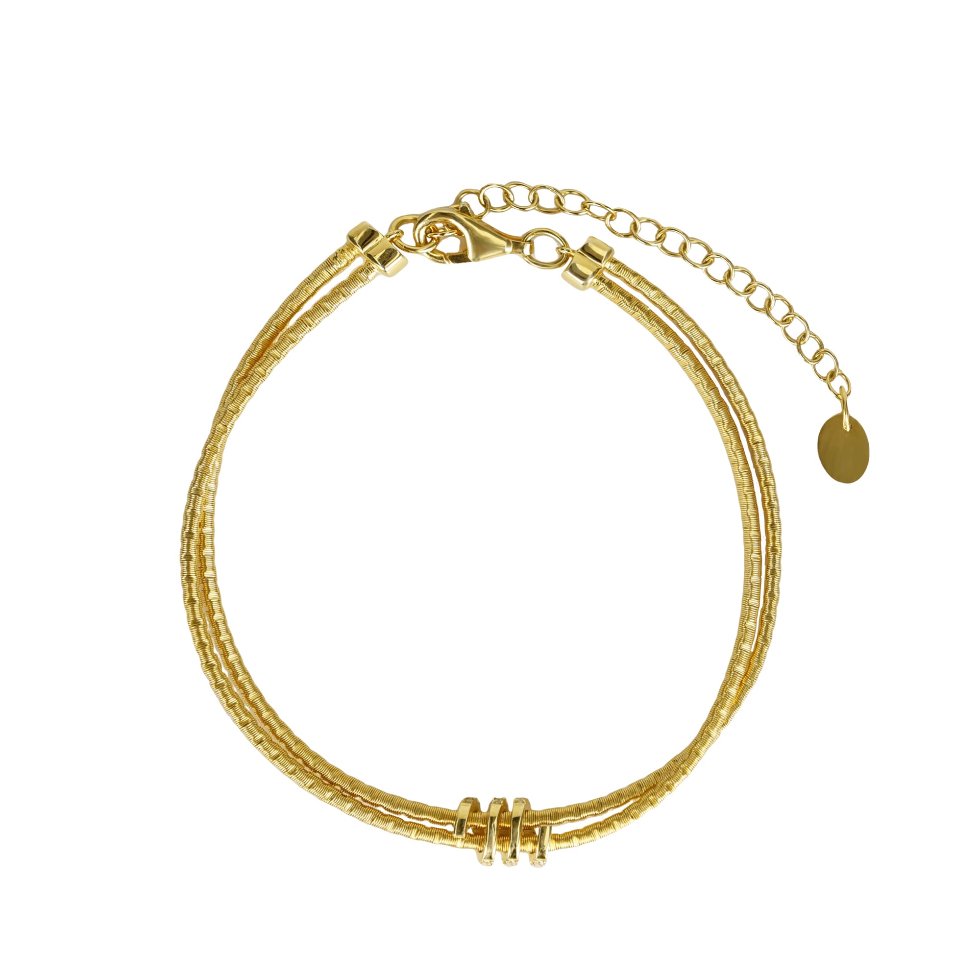 BLOOMVERE DOUBLE DIAMOND BRUSHED BRACELET