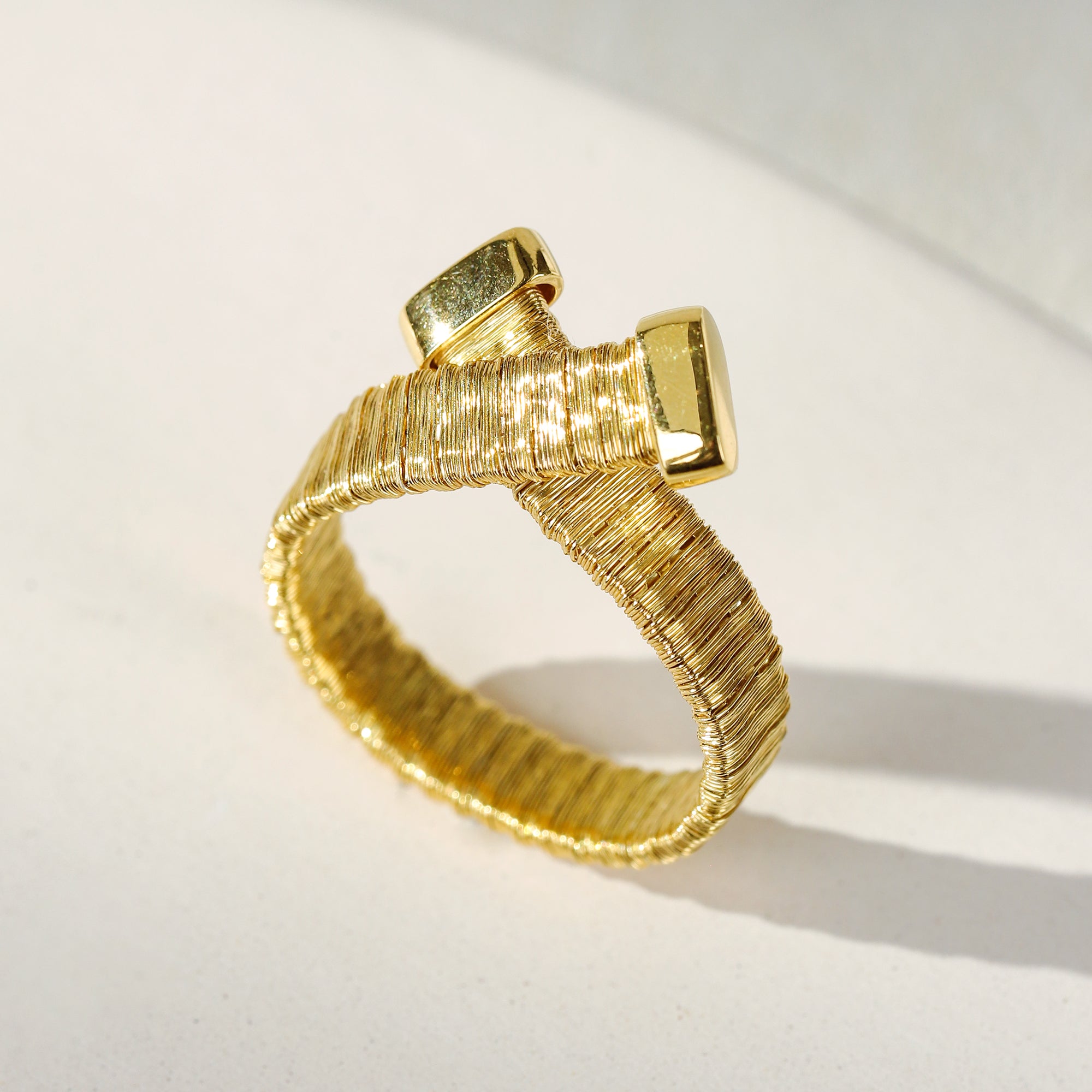 BLOOMVERE DOUBLE CROSS RING (GOLD)