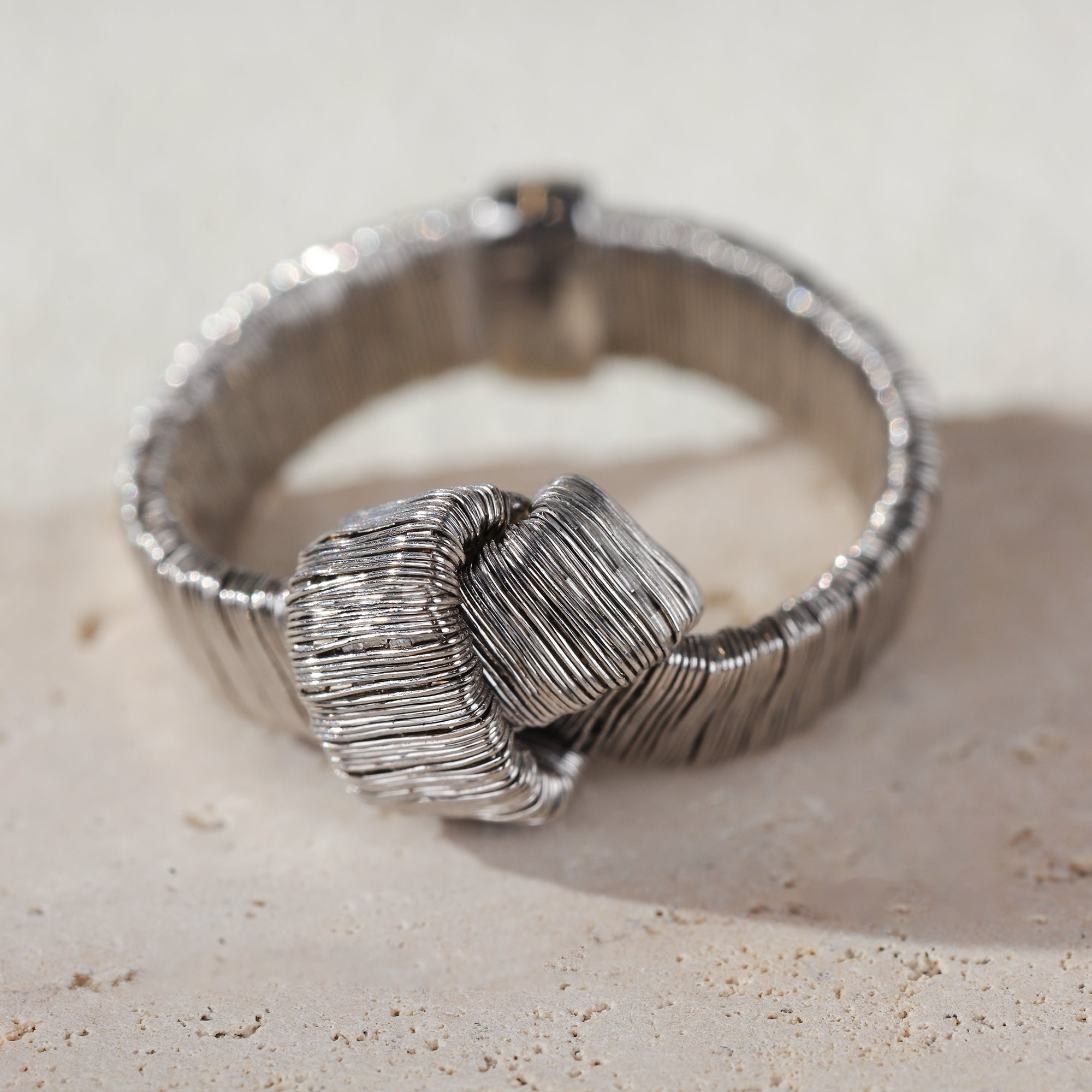 BLOOMVERE BRAIDED RING (SILVER)