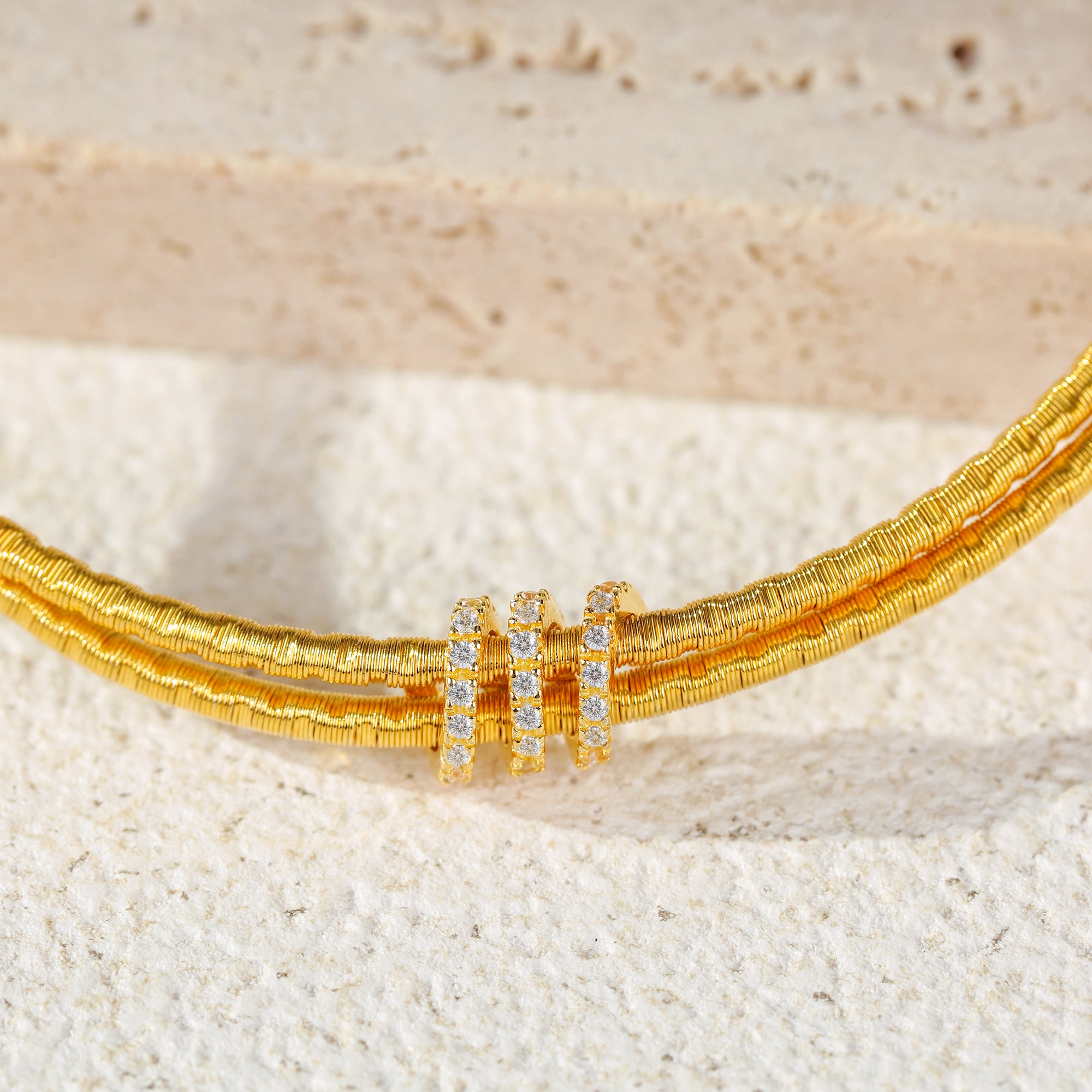 BLOOMVERE DOUBLE DIAMOND BRUSHED BRACELET