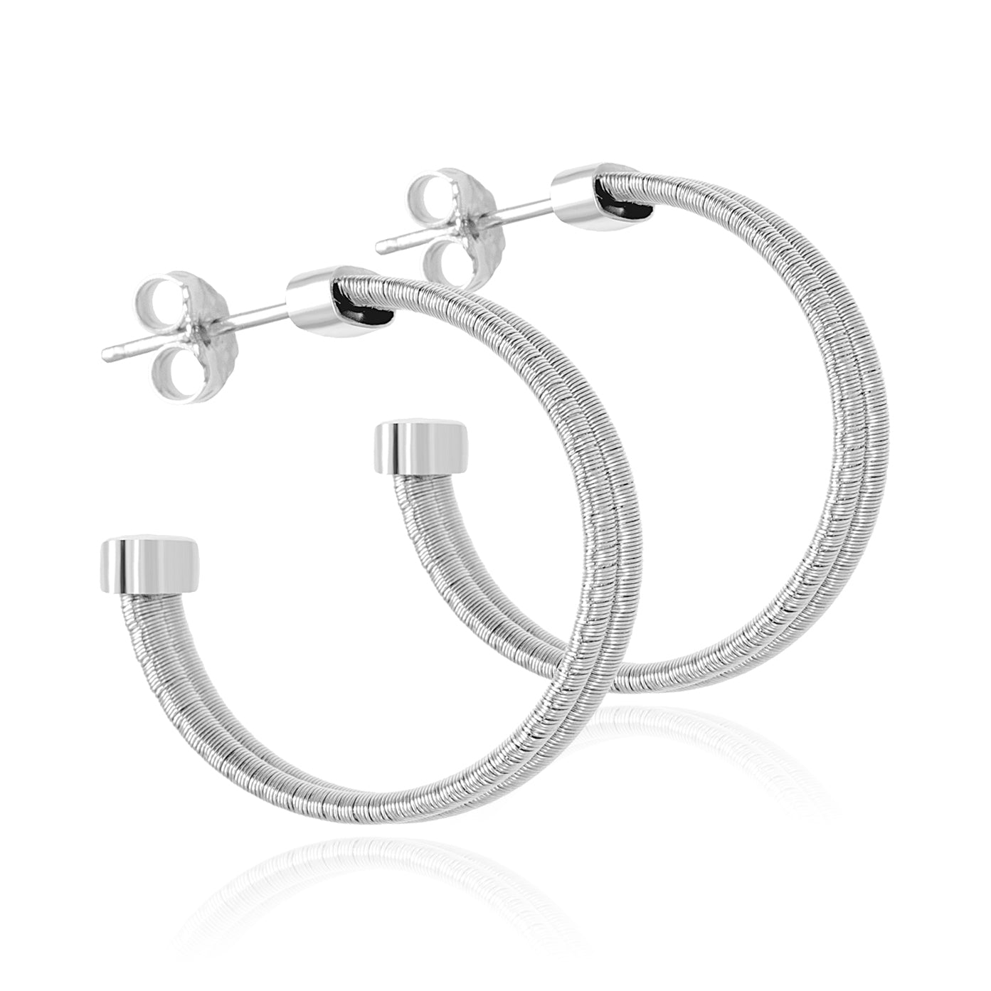 BLOOMVERE 2-STRAND COIL HOOP EARRINGS