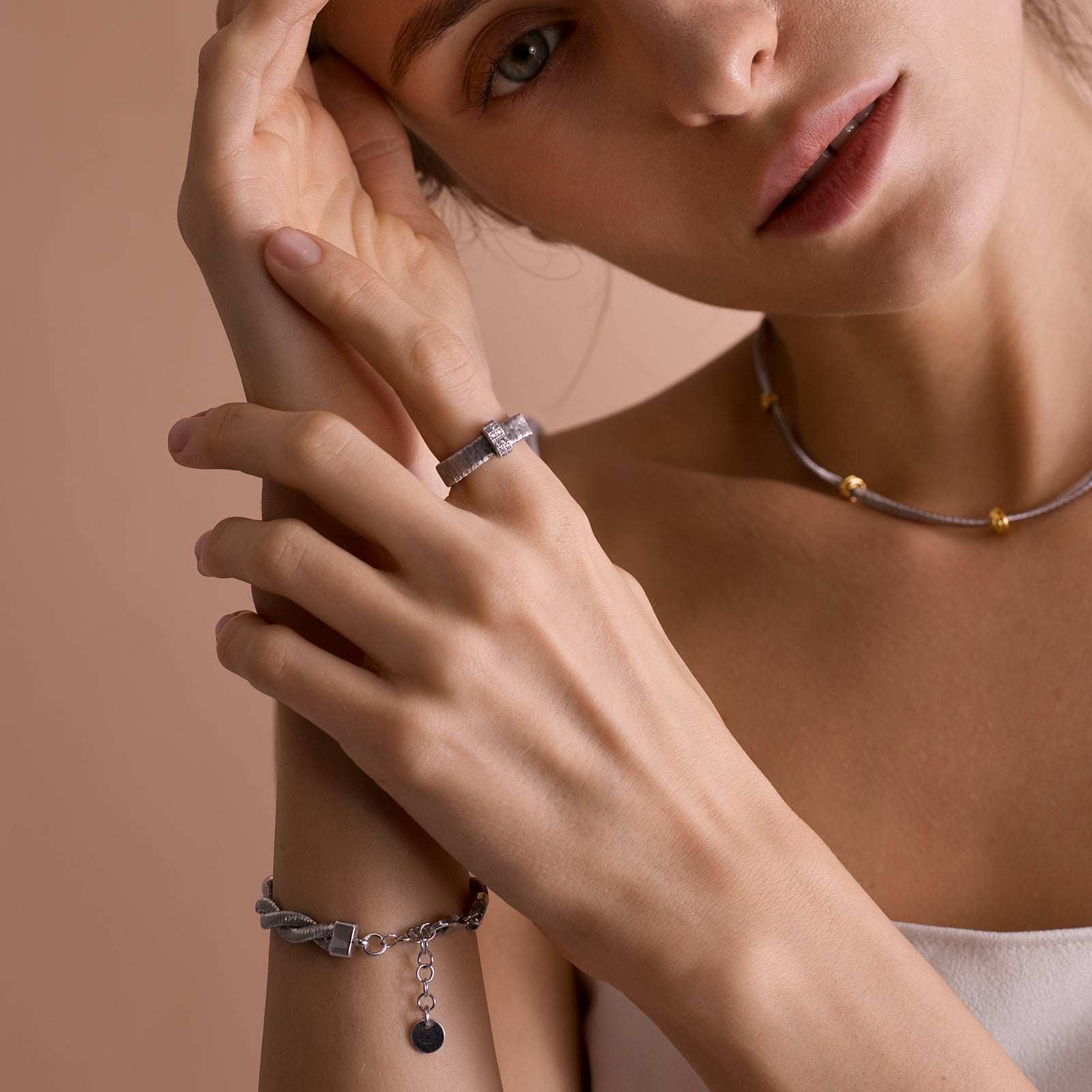 BLOOMVERE DAINTY SILVER SOFT RING