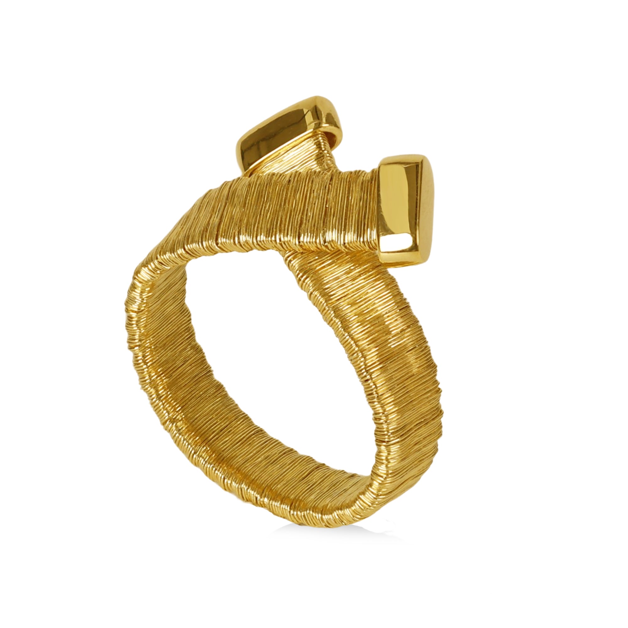BLOOMVERE DOUBLE CROSS RING (GOLD)