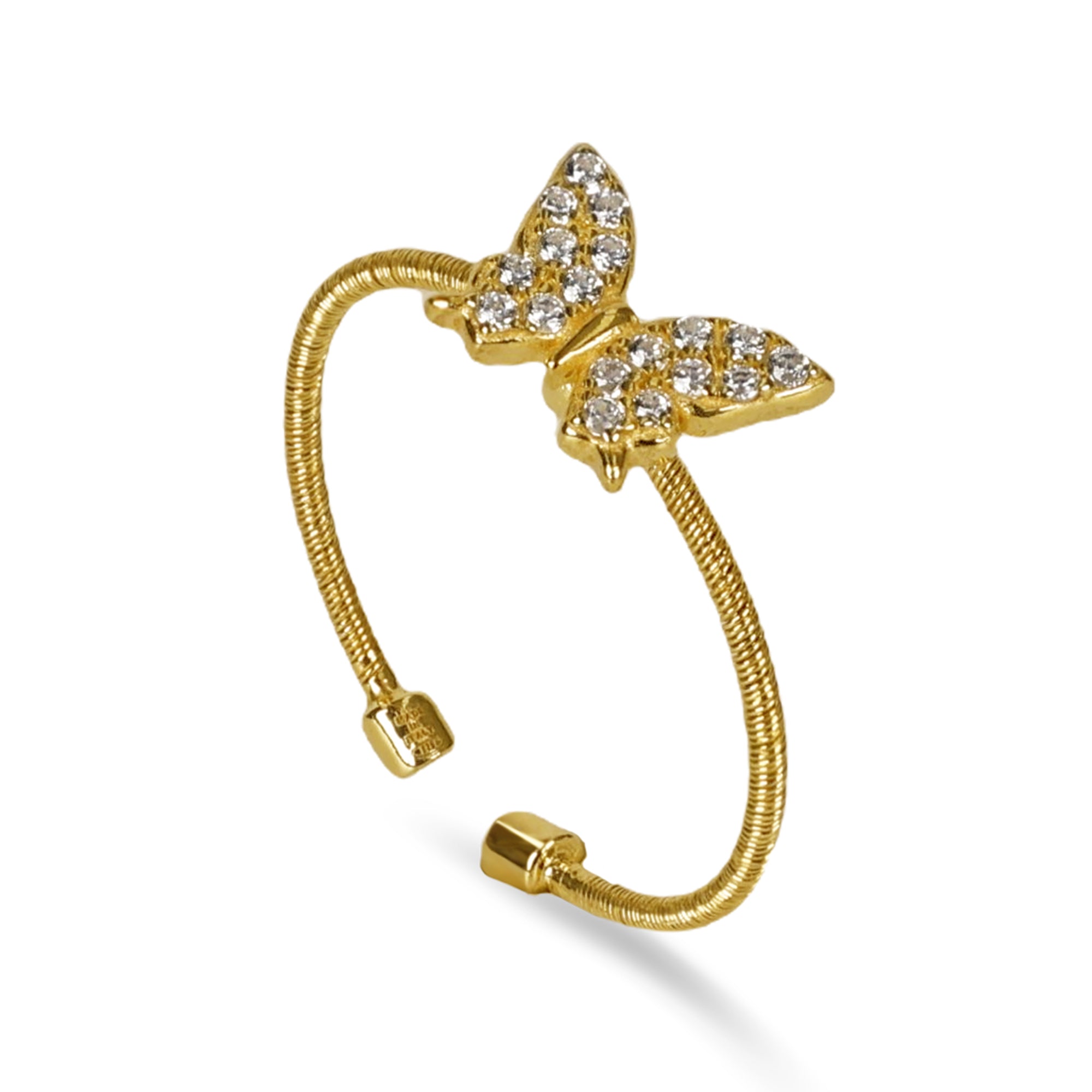 BLOOMVERE BUTTERFLY ADJUSTABLE RING