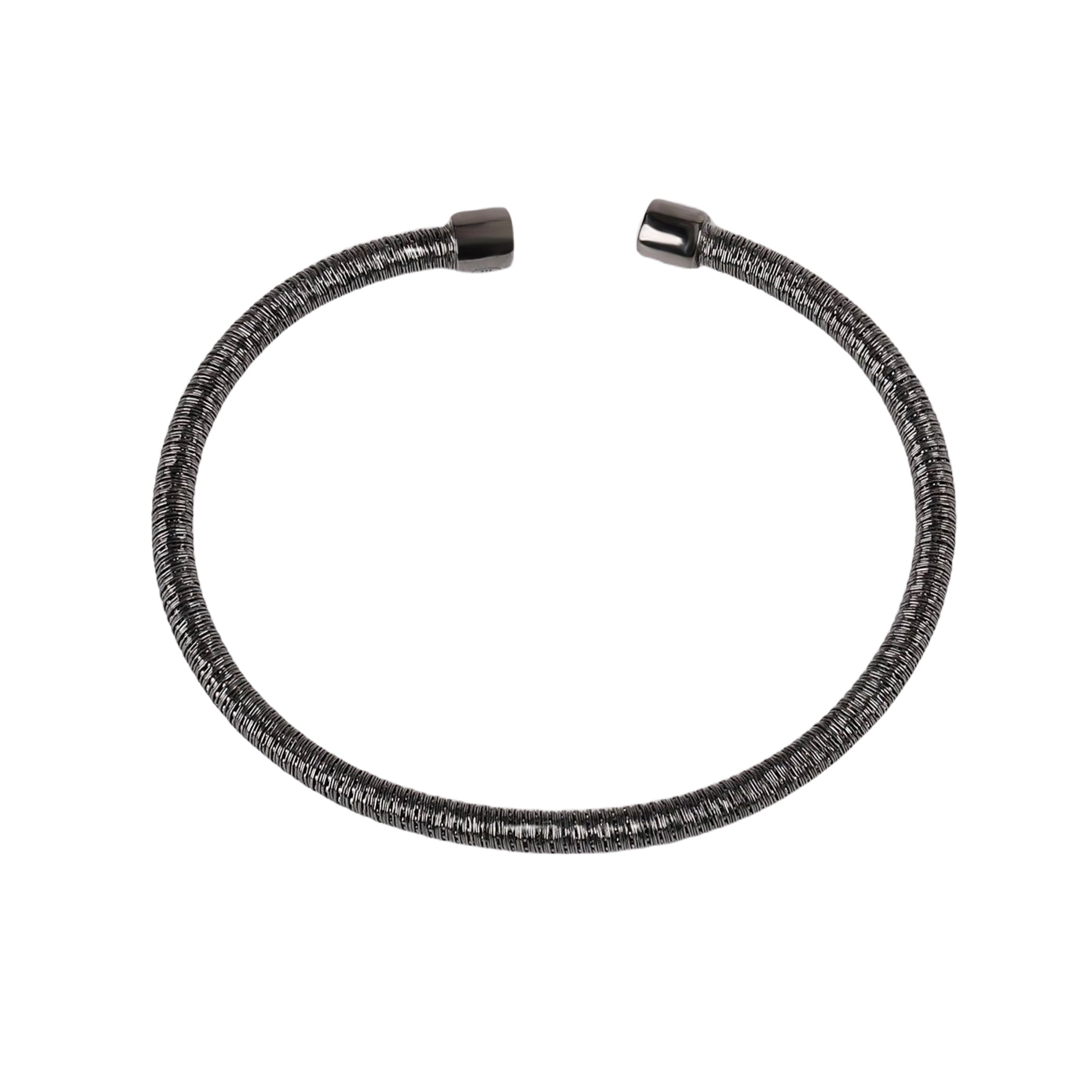 BLOOMVERE BRUSHED BLACK BANGLE