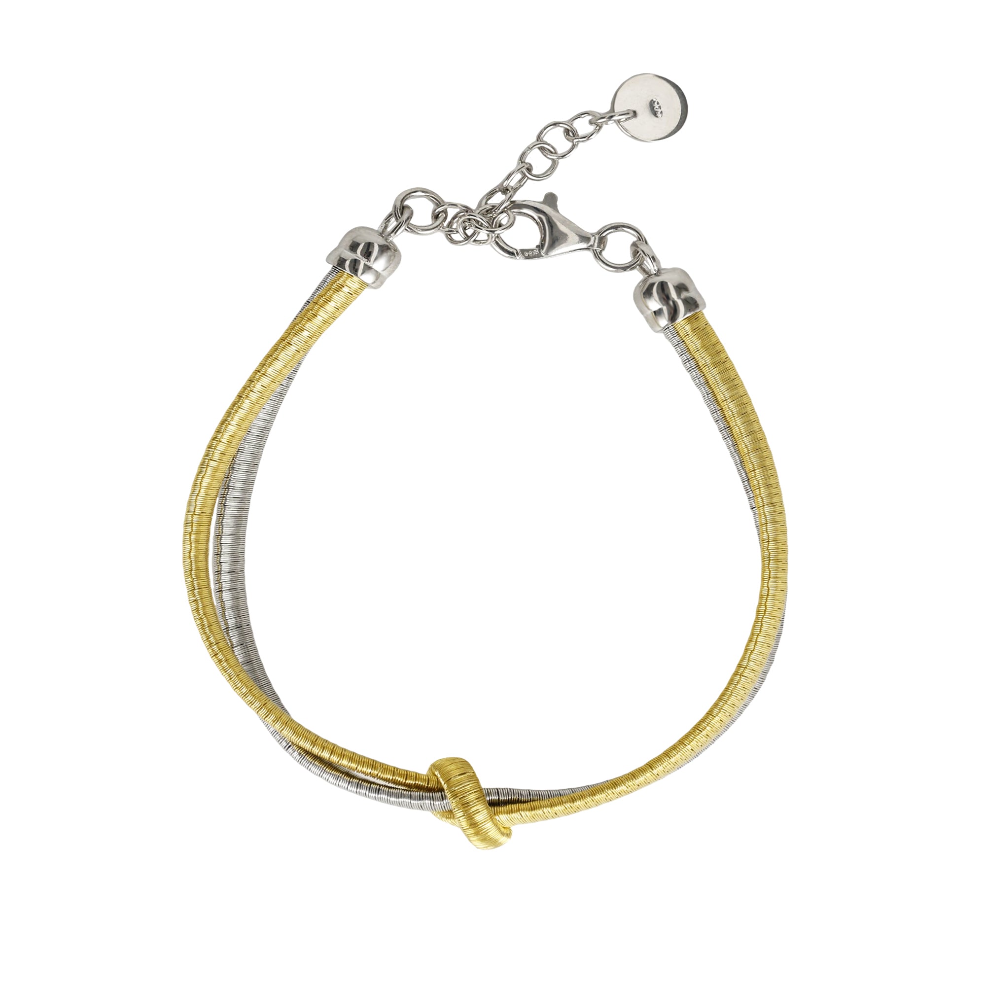 BLOOMVERE TWO-TIER WOVEN KNOT BRACELET (GOLD)