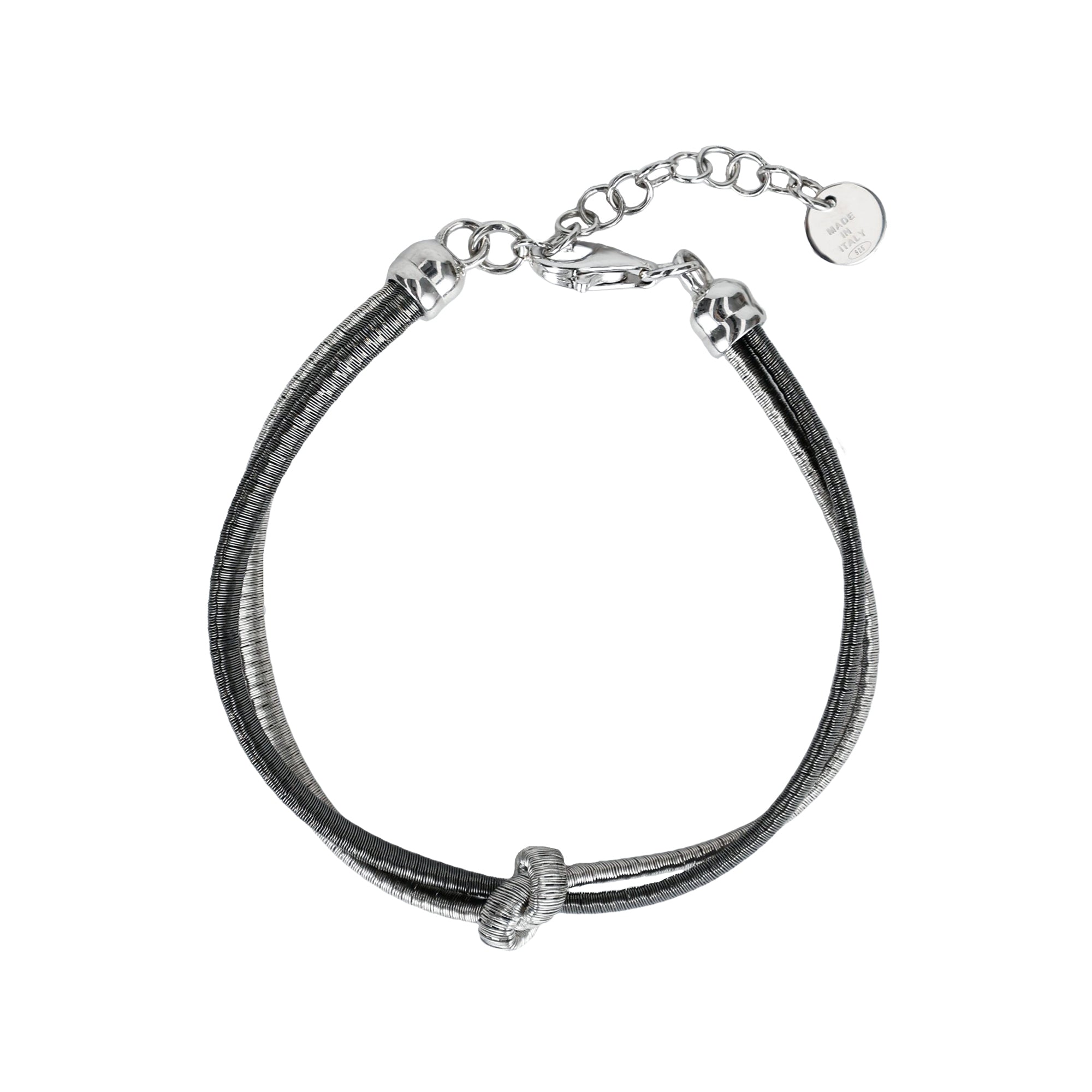 BLOOMVERE TWO-TIER WOVEN KNOT BRACELET (BLACK)