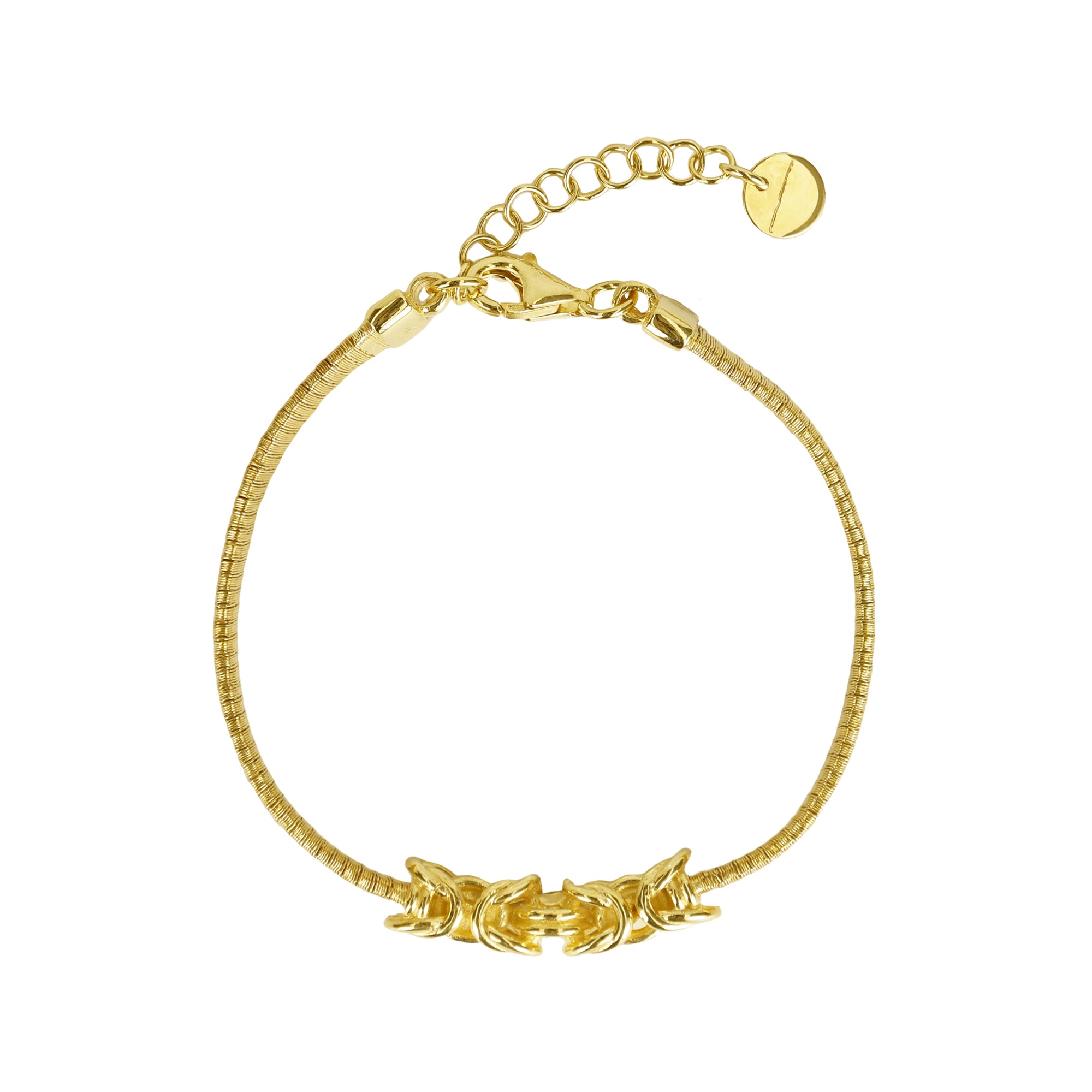 BLOOMVERE DOUBLE LOOP KNOT BRACELET (GOLD)