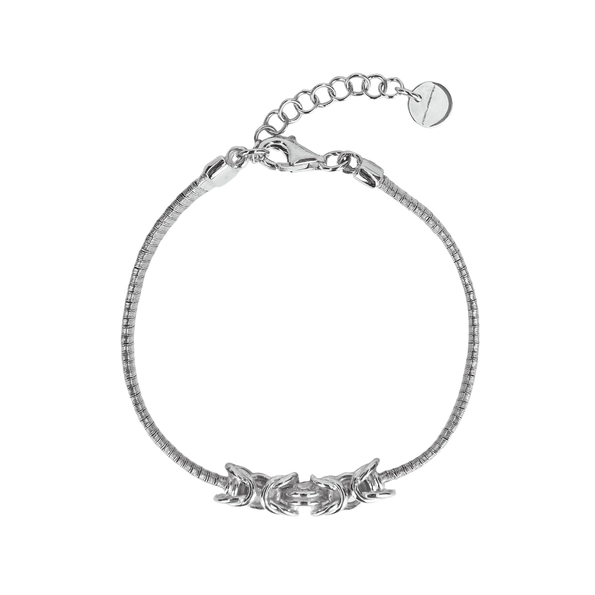BLOOMVERE DOUBLE LOOP KNOT BRACELET (SILVER)