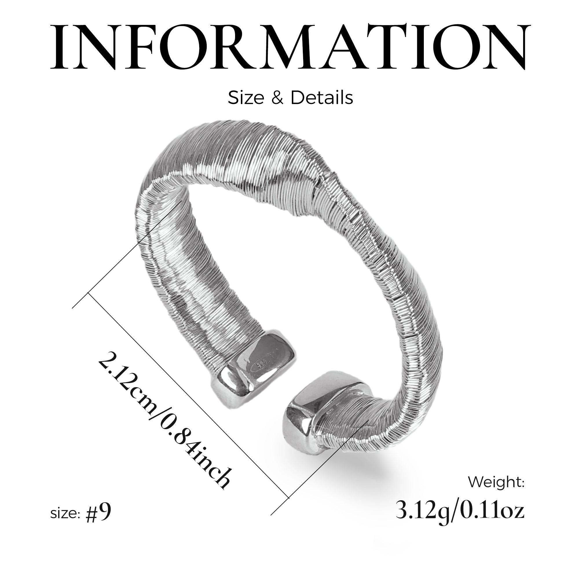 BLOOMVERE 18K GOLD WOVEN OPPEN RING (GOLD)