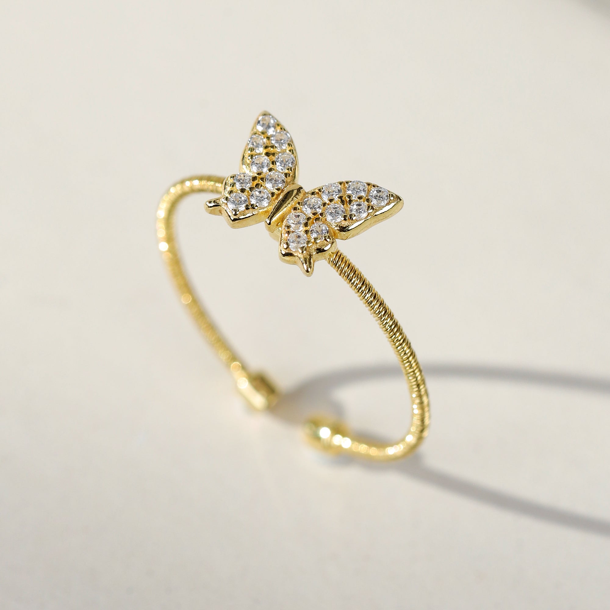 BLOOMVERE BUTTERFLY ADJUSTABLE RING