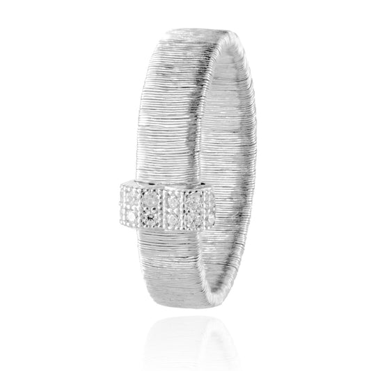 BLOOMVERE DAINTY SILVER SOFT RING