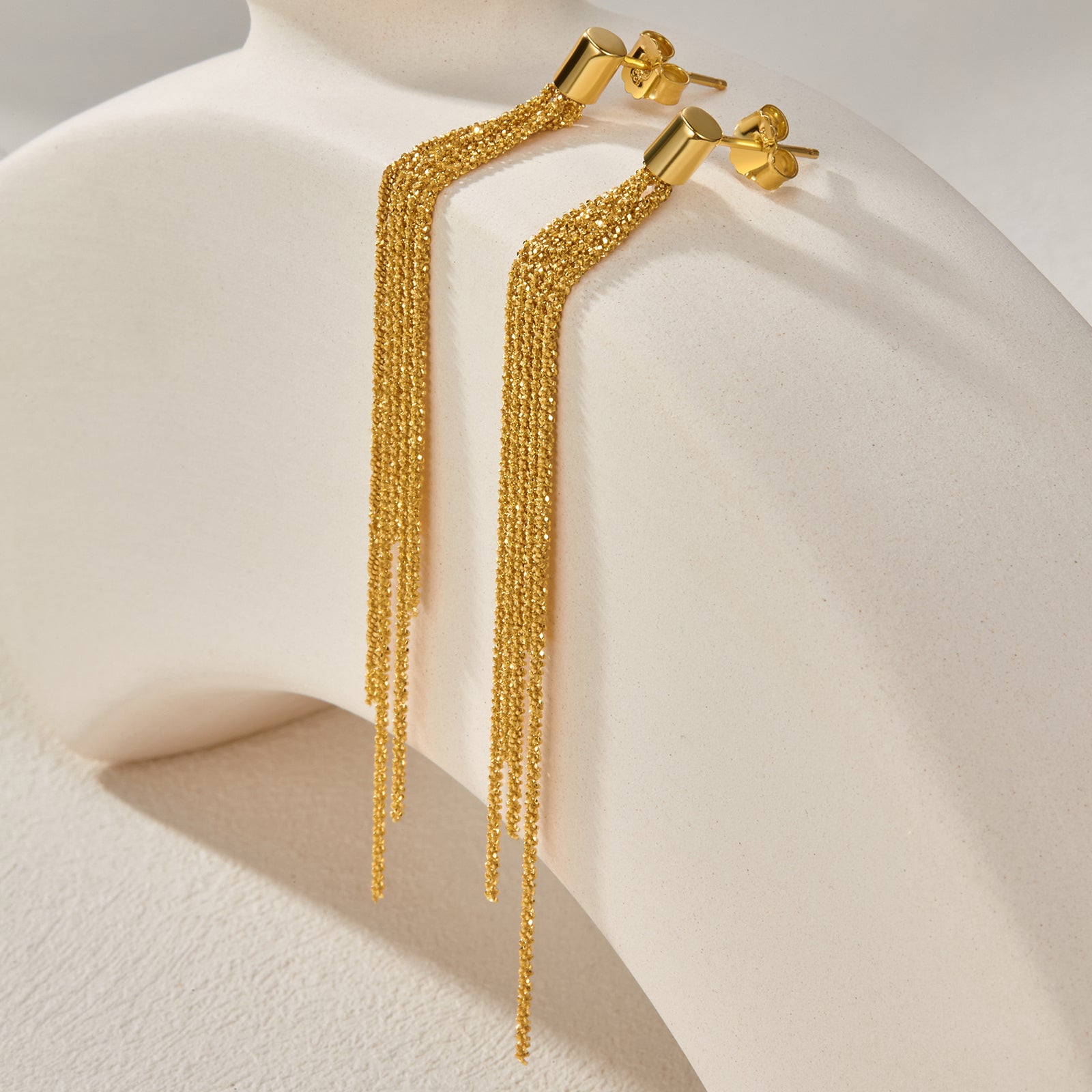 BLOOMVERE LONG TASSEL EARRINGS