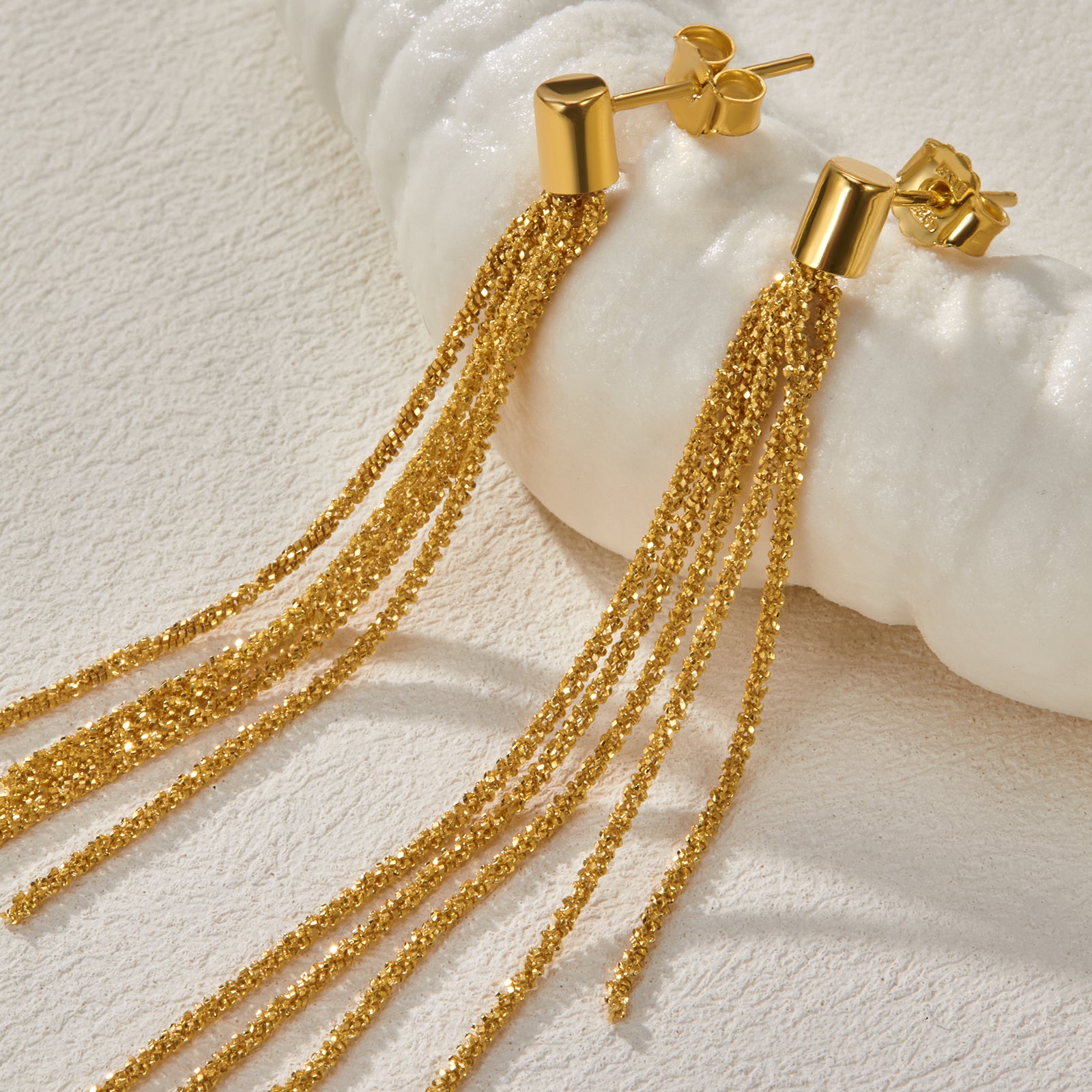 BLOOMVERE LONG TASSEL EARRINGS