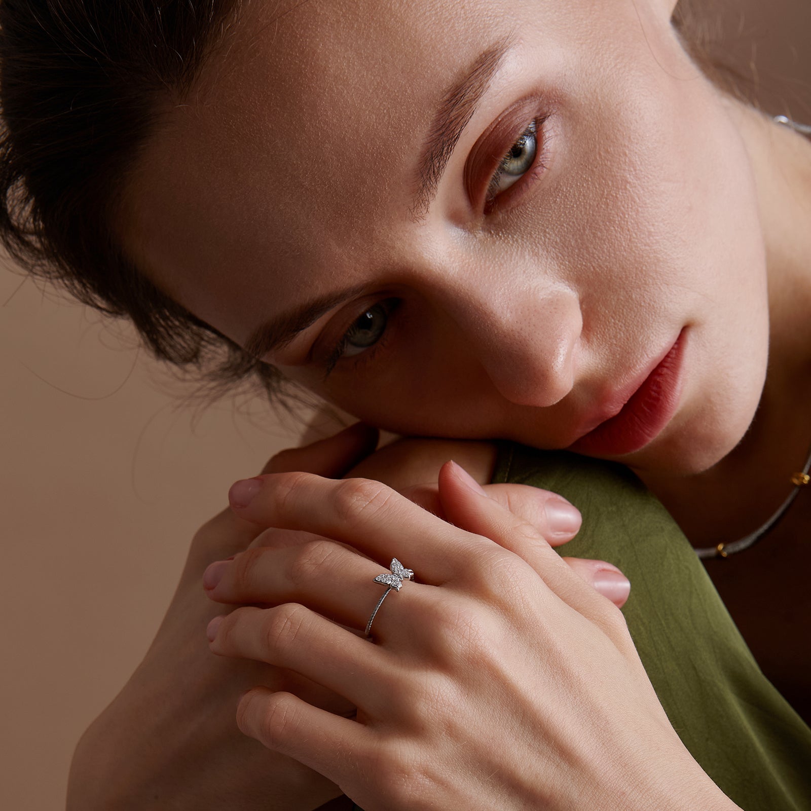 BLOOMVERE BUTTERFLY ADJUSTABLE RING