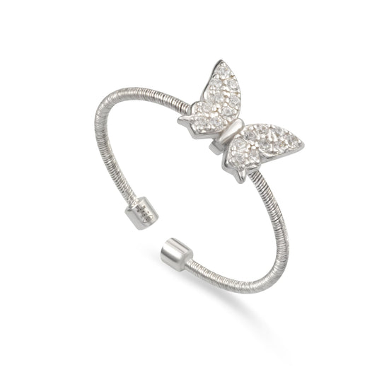 BLOOMVERE BUTTERFLY ADJUSTABLE RING