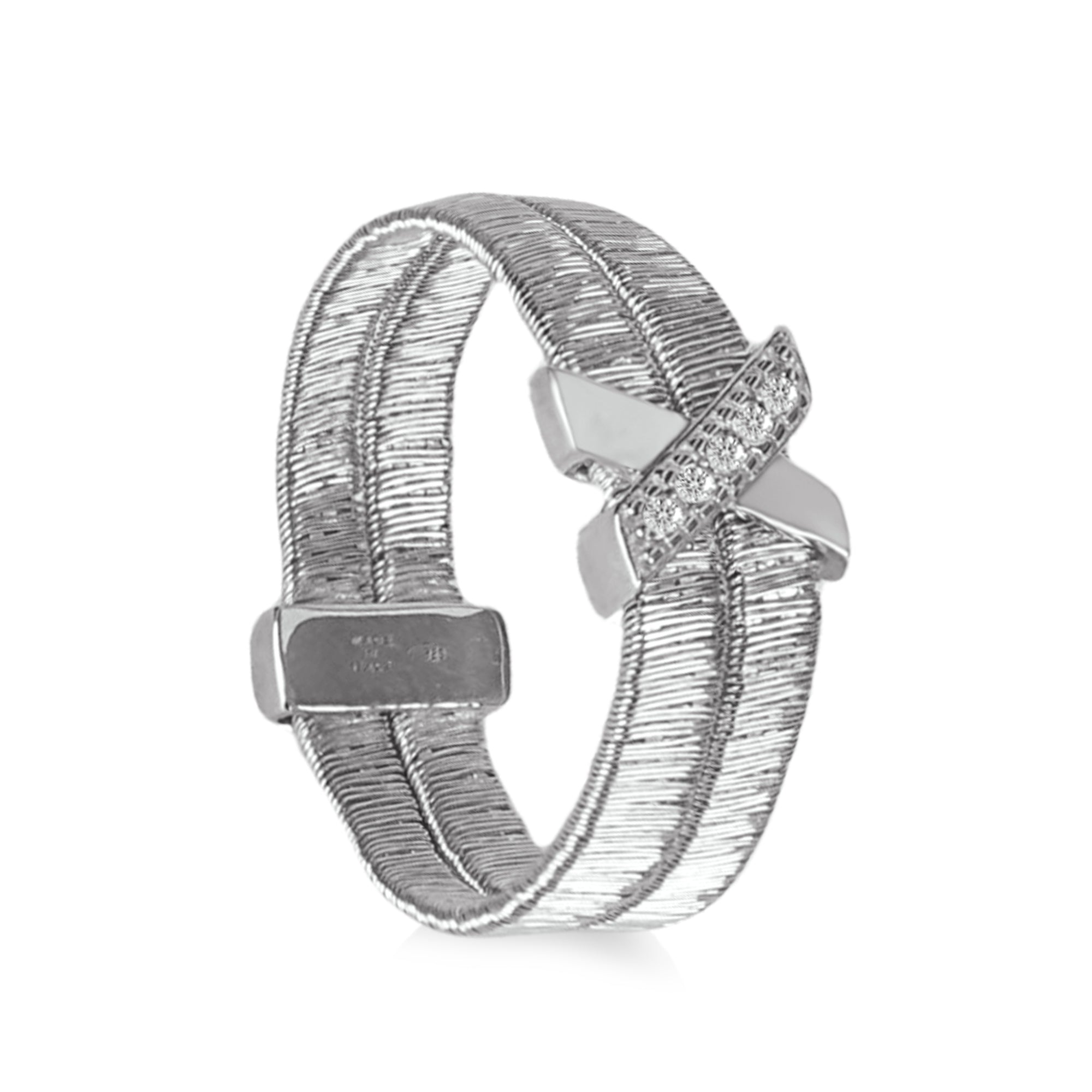 BLOOMVERE WIDE SHINY DIAMOND RING (GOLD)