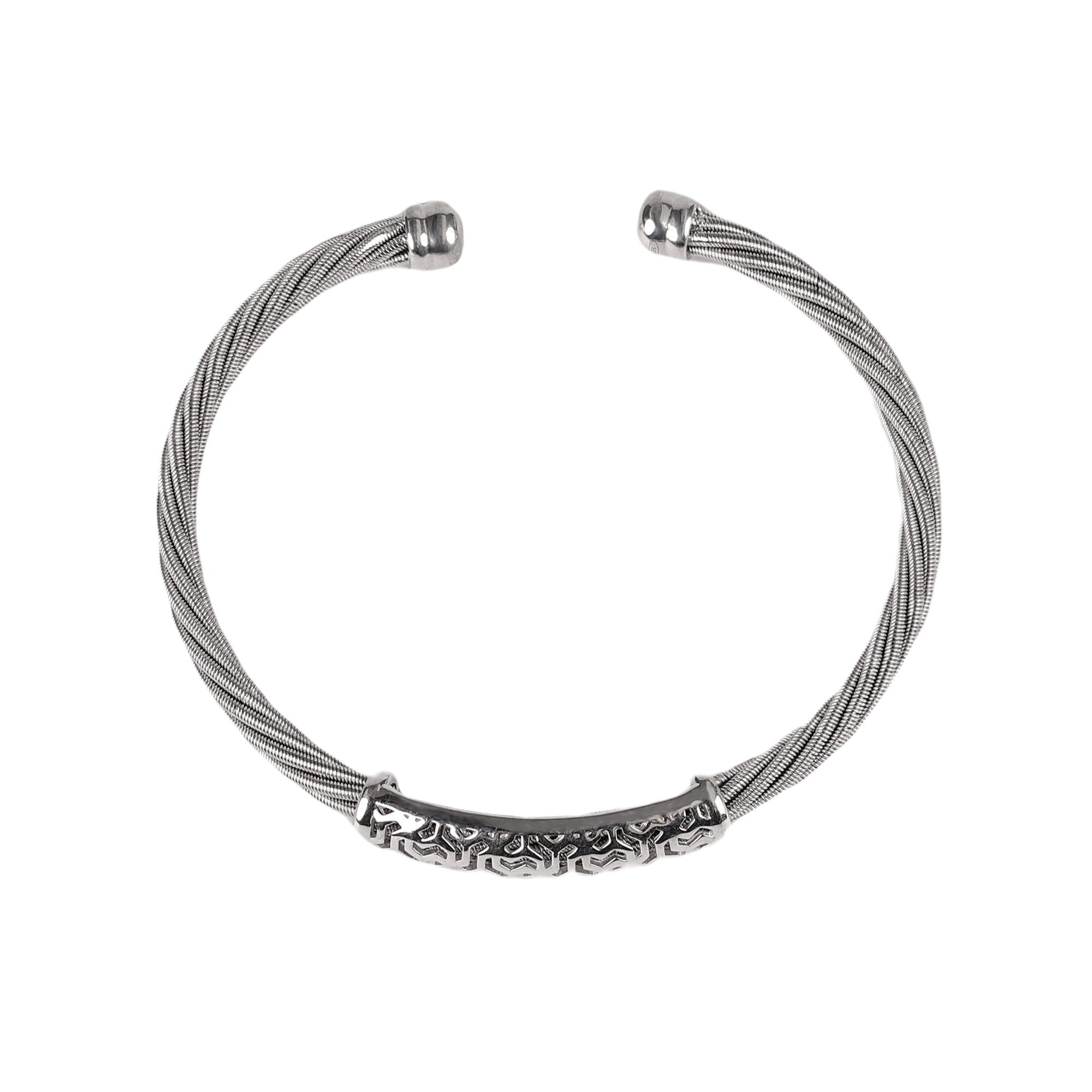 BLOOMVERE SILVER-WRAPPED VINTAGE BANGLE