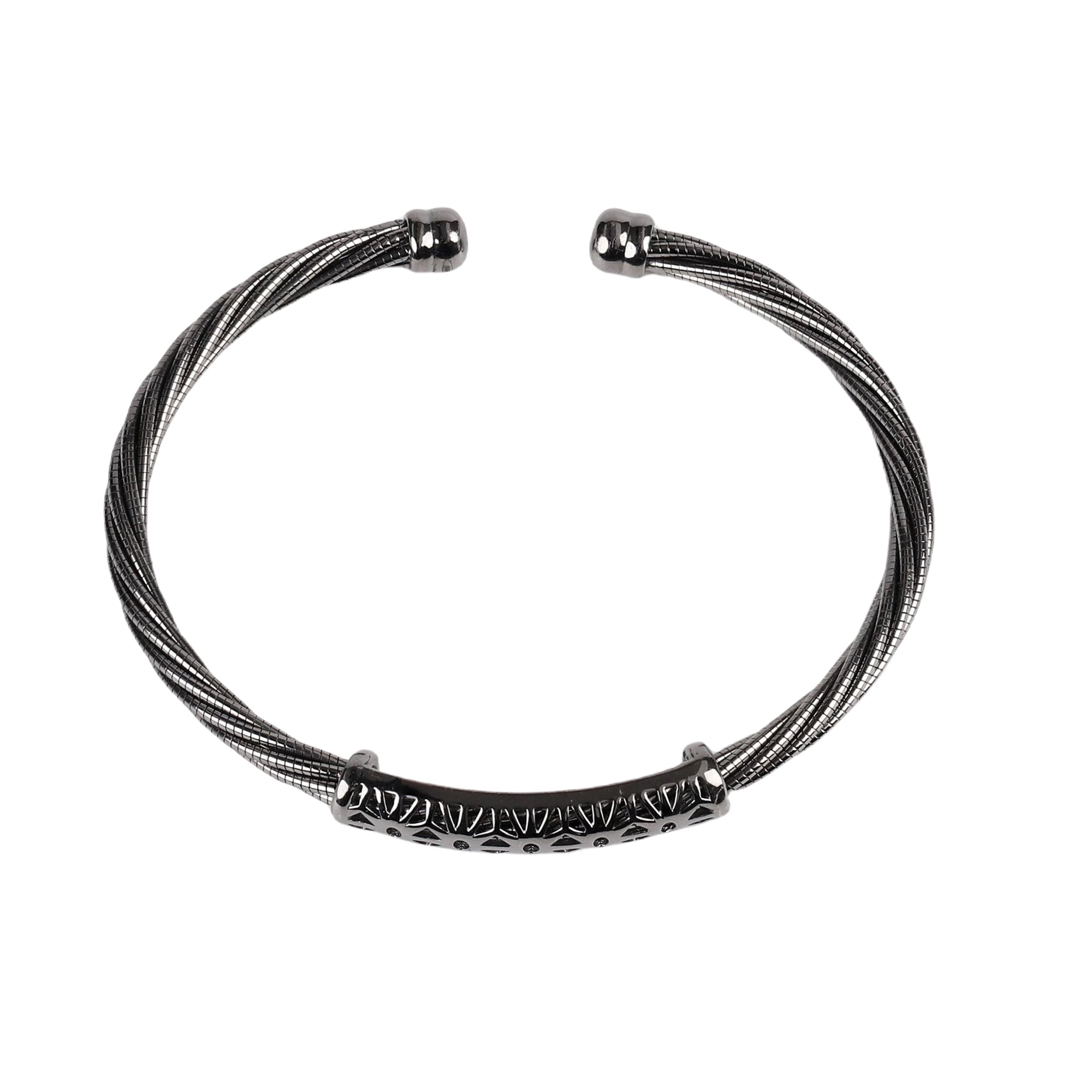 BLOOMVERE SILVER VINTAGE BANGLE