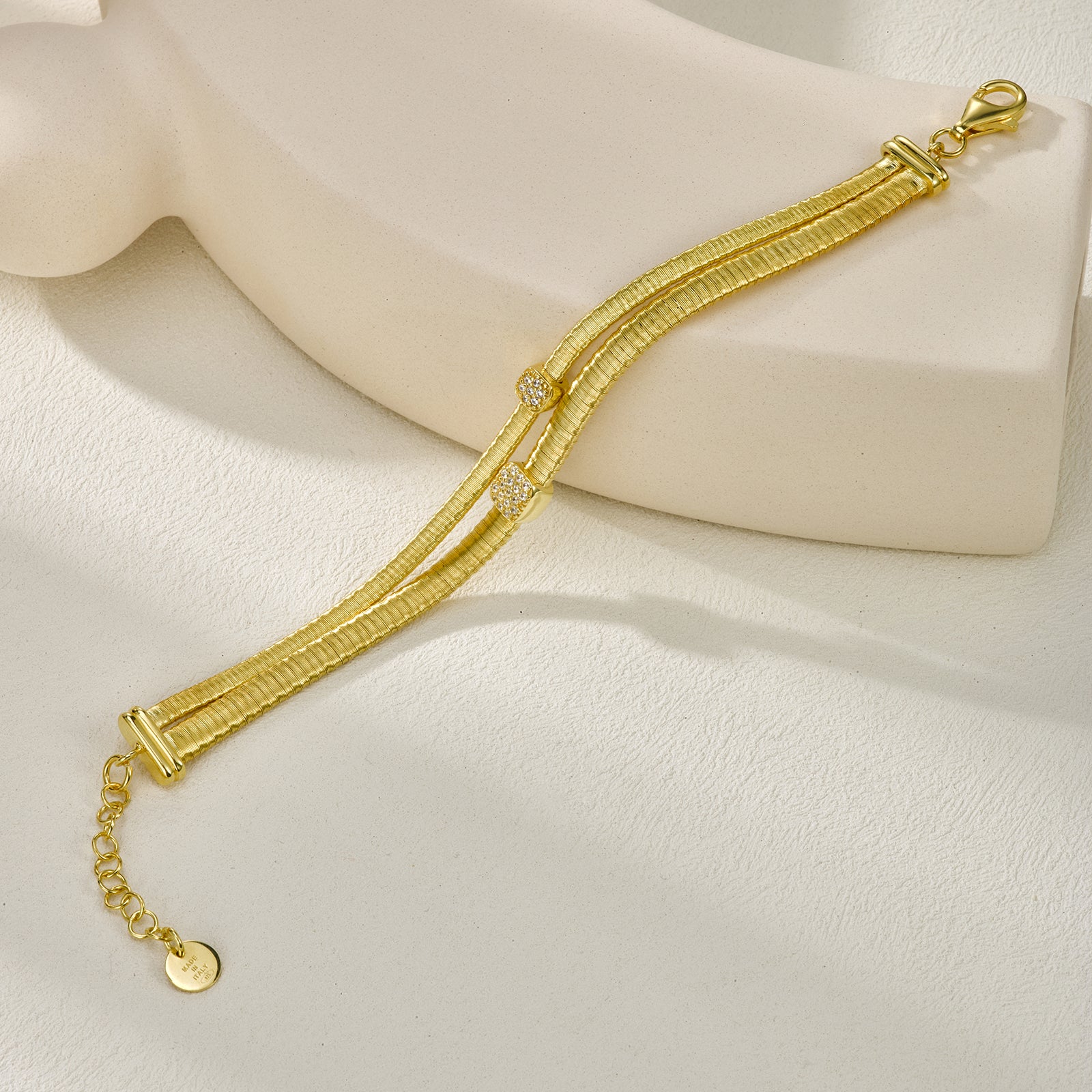 BLOOMVERE DOUBLE CUFF ADJUSTABLE BRACELET